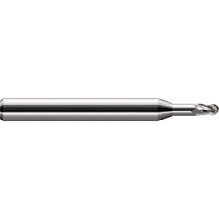 Harvey Tool - Ball End Mills; Mill Diameter (mm): 0.50 ; Mill Diameter (Decimal Inch): 0.0200 ; Number of Flutes: 3 ; Length of Cut (Decimal Inch): 0.0300 ; Material: Solid Carbide ; Overall Length (Inch): 2-1/2 - Exact Tool & Supply