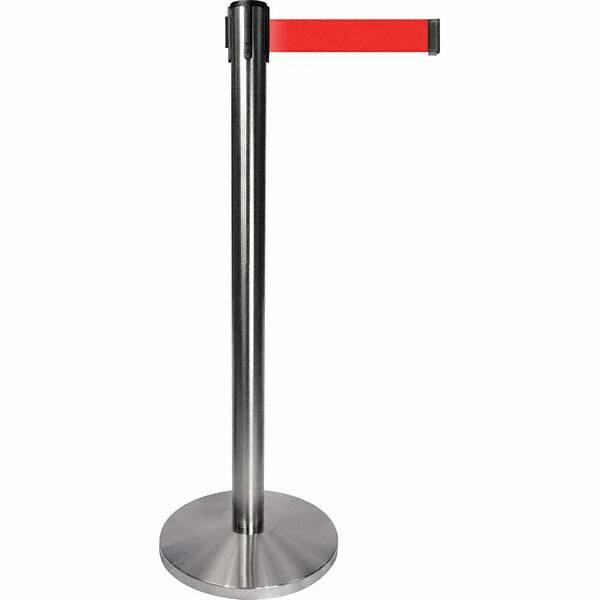 Tensator - Barrier Posts Type: Tensabarrier Post Post Color/Finish: Satin Chrome - Exact Tool & Supply