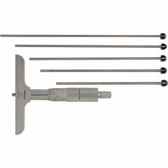 Mitutoyo - Mechanical Depth Micrometers Minimum Measurement (Decimal Inch): 0 Maximum Measurement (Decimal Inch): 6 - Exact Tool & Supply