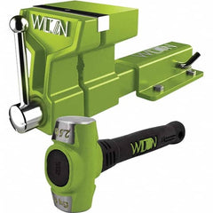 Wilton - 5" Jaw Width x 6" Jaw Opening, 4-1/2" Throat Depth, Bench & Pipe Combination Vise - Exact Tool & Supply