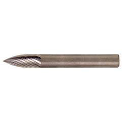 SG-43 Standard Cut Solid Carbide Bur-Pointed Tree Shape - Exact Tool & Supply