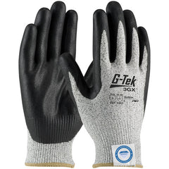 19-D334/XXL Coated Gloves - G-Tek 3GX Dyneema Diamond - S&P 13G Shell - Black Nitrile Foam Grip - A3 - Exact Tool & Supply