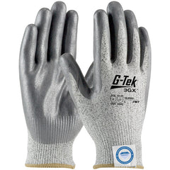 19-D350/XL Coated Gloves - G-Tek 3GX Dyneema Diamond - S&P 13G Shell - Gray Nitrile Foam Grip - A2 - Exact Tool & Supply