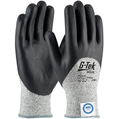 19-D355/XL Coated Gloves - G-Tek 3GX Dyneema Diamond - S&P 13G Shell - Blk Nitrile Foam 3/4 Dip - A3 - Exact Tool & Supply