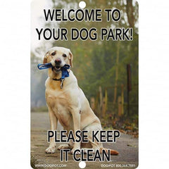 DOGIPOT - Pet Waste Station Accessories Type: Reflective Pet Sign Material: Aluminum - Exact Tool & Supply