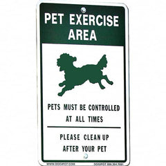 DOGIPOT - Pet Waste Station Accessories Type: Reflective Pet Sign Material: Aluminum - Exact Tool & Supply