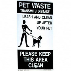 DOGIPOT - Pet Waste Station Accessories Type: Reflective Pet Sign Material: Aluminum - Exact Tool & Supply
