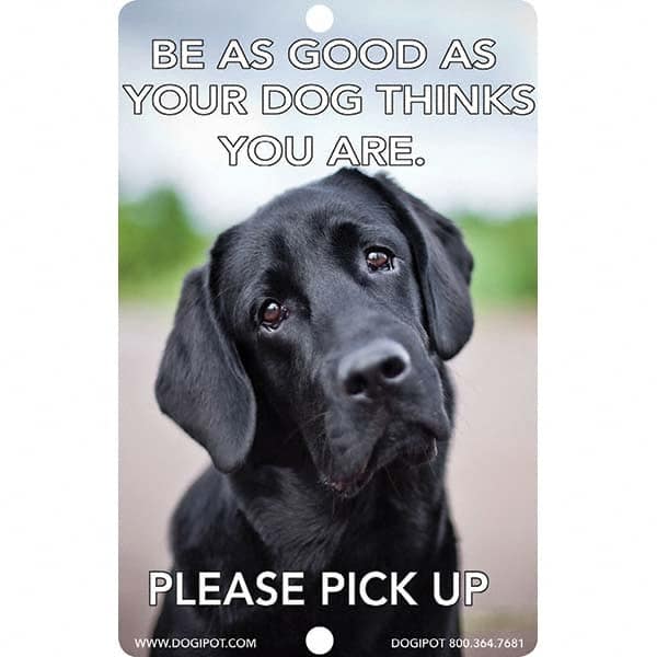 DOGIPOT - Pet Waste Station Accessories Type: Reflective Pet Sign Material: Aluminum - Exact Tool & Supply