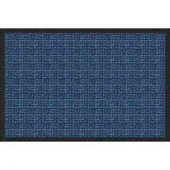Entrance Mat: 5' Long, 3' Wide, Olefin Surface Indoor & Outdoor, Medium-Duty Traffic, Rubber Base, Blue
