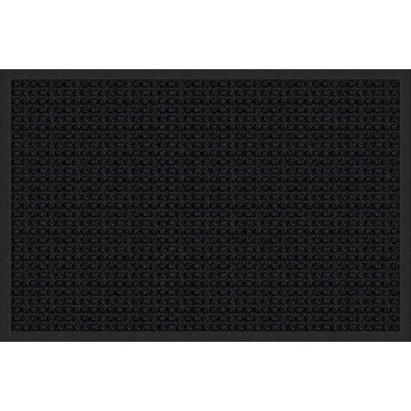 Entrance Mat: 6' Long, 4' Wide, Polypropylene Surface Indoor & Outdoor, Medium-Duty Traffic, Rubber Base, Charcoal