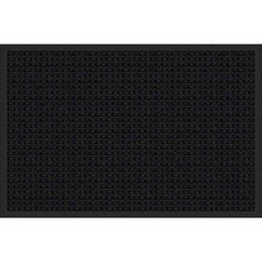 Entrance Mat: 5' Long, 3' Wide, Polypropylene Surface Indoor & Outdoor, Medium-Duty Traffic, Rubber Base, Charcoal