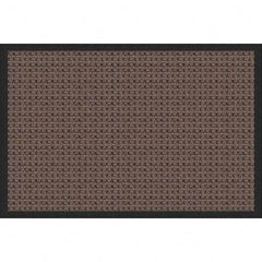 Entrance Mat: 6' Long, 4' Wide, Polypropylene Surface Indoor & Outdoor, Medium-Duty Traffic, Rubber Base, Brown