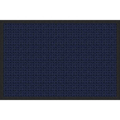 Entrance Mat: 3' Long, 2' Wide, Polypropylene Surface Indoor & Outdoor, Medium-Duty Traffic, Rubber Base, Blue