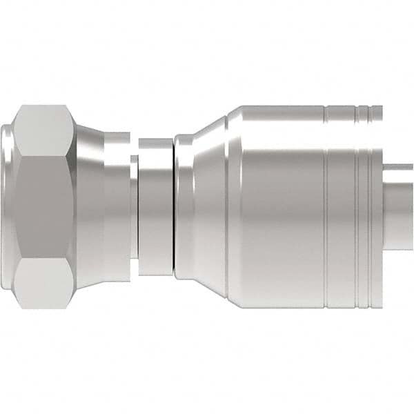 Eaton - Hydraulic Hose Fittings & Couplings Type: BSPP 60 Cone Female Swivel Straight Hose Diameter: 1/2 (Inch) - Exact Tool & Supply