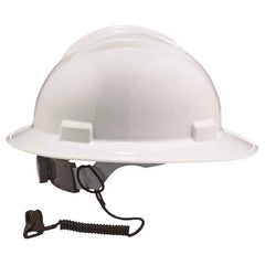 3158 Black Coil Hard Hat Lanyard With Clamp - Exact Tool & Supply