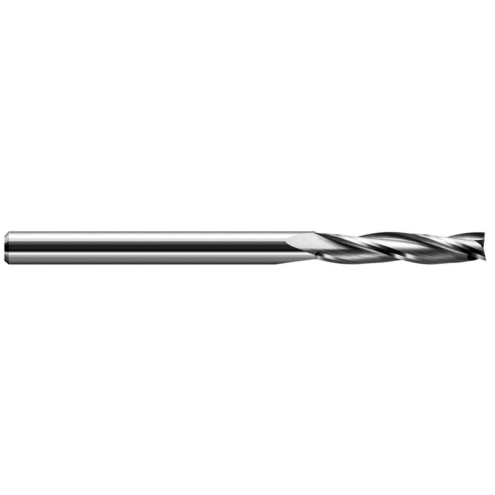 Harvey Tool - Square End Mills; Mill Diameter (Inch): 1/4 ; Mill Diameter (Decimal Inch): 0.2500 ; Length of Cut (Inch): 3/8 ; Length of Cut (Decimal Inch): 0.3750 ; Material: Solid Carbide ; Finish/Coating: Uncoated - Exact Tool & Supply