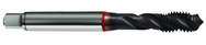 M3x0.50 6H 3-Flute Cobalt Red Ring Semi-Bottoming 40 degree Spiral Flute Tap-TiCN - Exact Tool & Supply