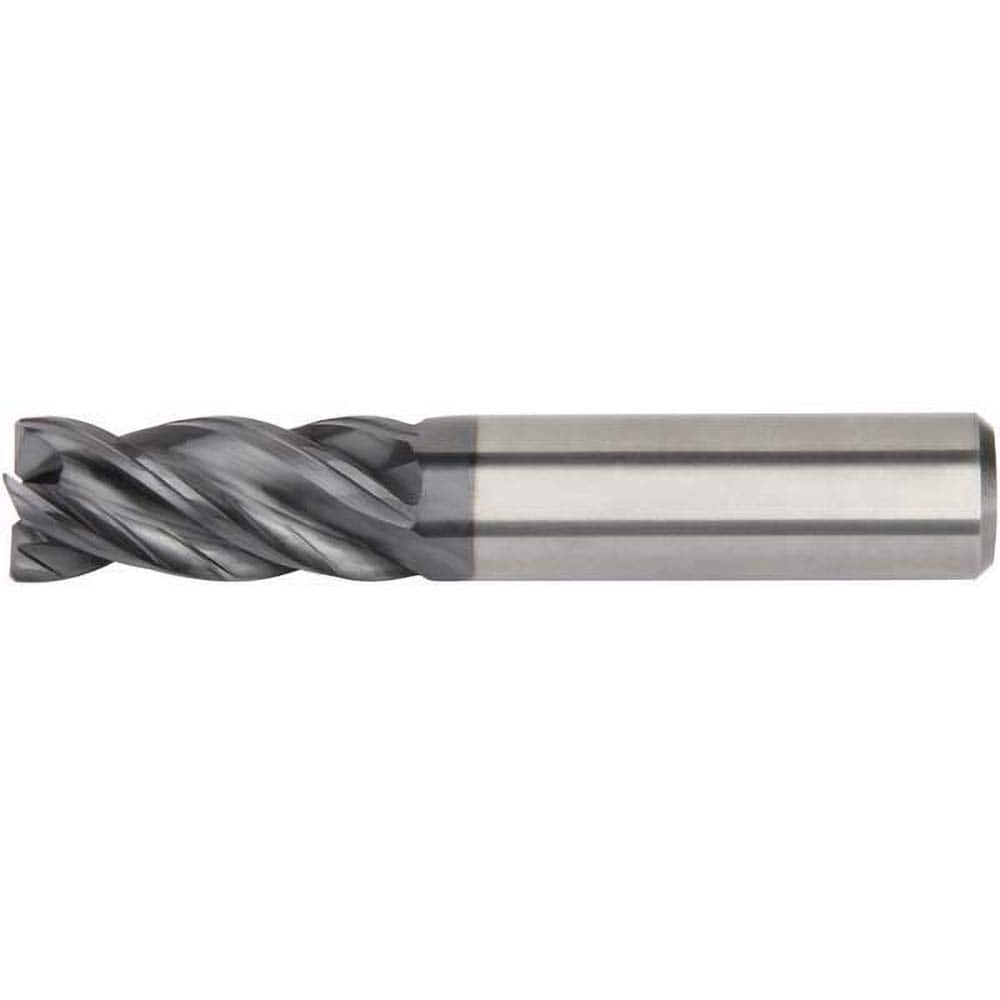 Corner Chamfer End Mill: 0.0984″ Dia, 4 Flute, Solid Carbide 50 mm OAL, 6 mm Shank Dia, AlTiN Coated, Centercutting