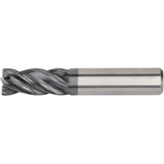 Corner Chamfer End Mill: 0.0984″ Dia, 4 Flute, Solid Carbide 50 mm OAL, 6 mm Shank Dia, AlTiN Coated, Centercutting