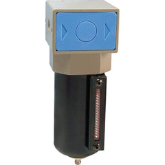 Filters; Filter Type: Intermediate; Port Size: 3/8 NPT; Width (Decimal Inch): 2.5200; Bowl Material: Aluminum; Drain Type: Semi-Automatic; Micron Rating: 5  ™m; Standard Cubic Feet Per Minute: 86.51; Filter Media Material: Polyethylene; Includes Sight Gla