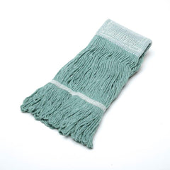 Ability One - Wet Mop Heads & Pads; Style: Loop End ; Material: Rayon; Acrylic; PET ; Approximate Weight (oz.): 16 ; Mop Color: Green ; Headband Size (Inch): 5-1/2 ; Connection Type: Clamp Jaw - Exact Tool & Supply