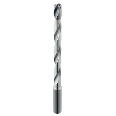 SGS - 3/8" 135° Spiral Flute Solid Carbide Taper Length Drill Bit - Exact Tool & Supply