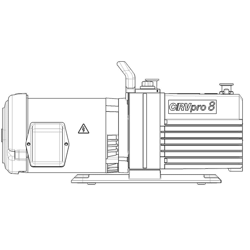 Welch - Rotary Vane-Type Vacuum Pumps; Horsepower: 0.4 ; Voltage: 208/230/460 ; Cubic Feet per Minute: 5.60 ; Length (Decimal Inch): 22.4000 ; Width (Decimal Inch): 6.1000 ; Height (Inch): 9.2 - Exact Tool & Supply