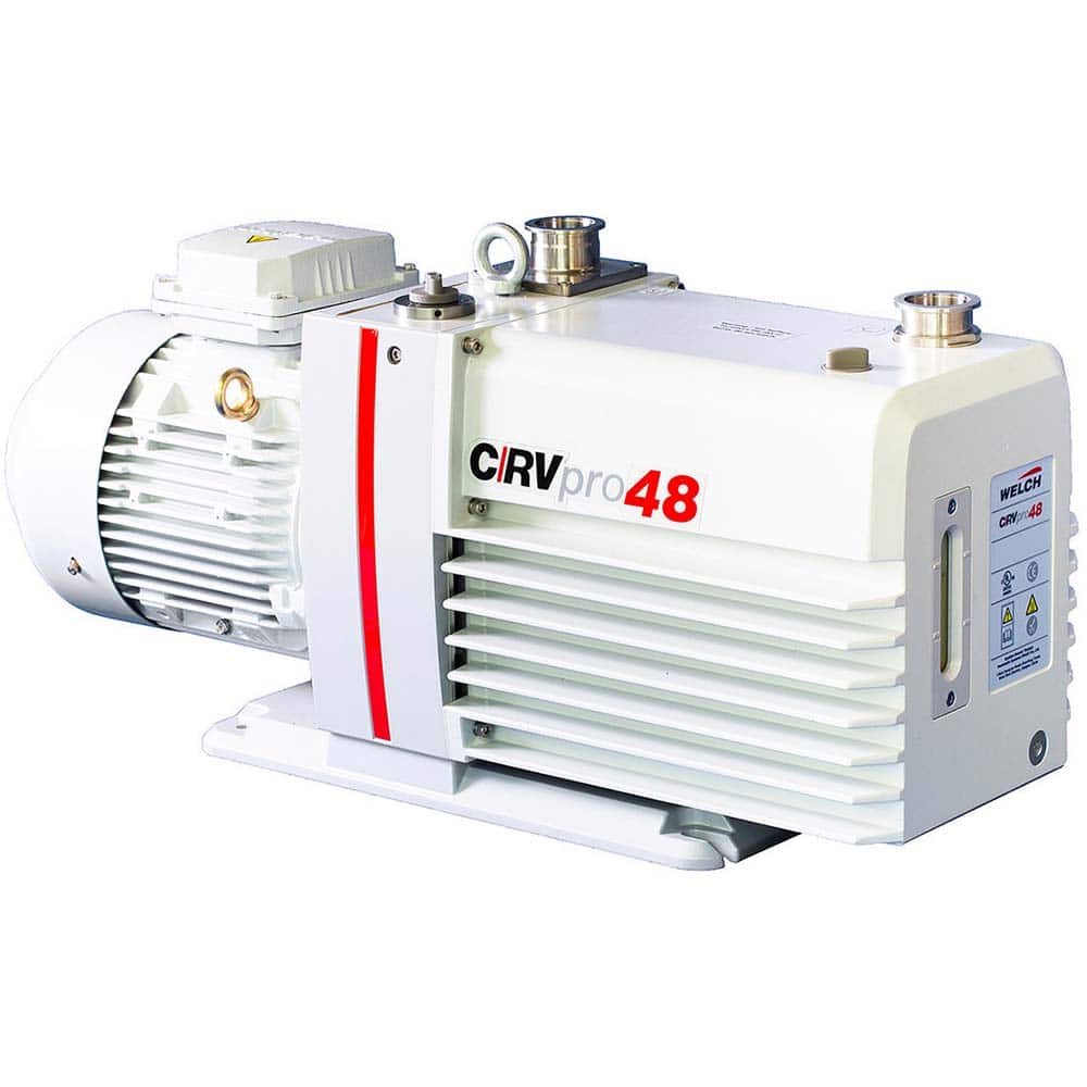 Welch - Rotary Vane-Type Vacuum Pumps; Horsepower: 3 ; Voltage: 208/230/460 ; Cubic Feet per Minute: 39.40 ; Length (Decimal Inch): 31.4000 ; Width (Decimal Inch): 10.3000 ; Height (Inch): 14.5 - Exact Tool & Supply