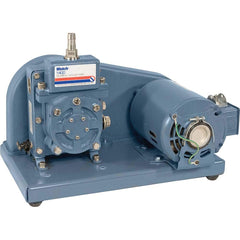 Welch - Rotary Vane-Type Vacuum Pumps; Horsepower: 0.33 ; Voltage: 115/230V ; Cubic Feet per Minute: 0.90 ; Length (Decimal Inch): 17.8000 ; Width (Decimal Inch): 9.0000 ; Height (Inch): 12.56 - Exact Tool & Supply