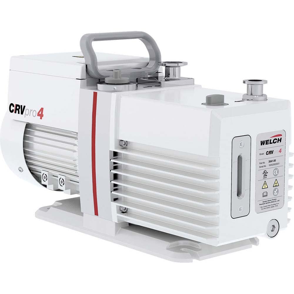 Welch - Rotary Vane-Type Vacuum Pumps; Horsepower: 0.5 ; Voltage: 115V ; Cubic Feet per Minute: 2.80 ; Length (Decimal Inch): 15.1000 ; Width (Decimal Inch): 6.1000 ; Height (Inch): 9.2 - Exact Tool & Supply