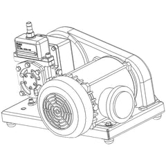 Welch - Rotary Vane-Type Vacuum Pumps; Horsepower: 0.33 ; Voltage: 115/230V ; Cubic Feet per Minute: 0.90 ; Length (Decimal Inch): 17.8000 ; Width (Decimal Inch): 9.0000 ; Height (Inch): 12.56 - Exact Tool & Supply