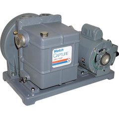 Welch - Rotary Vane-Type Vacuum Pumps; Horsepower: N/A ; Voltage: N/A ; Cubic Feet per Minute: 10.60 ; Length (Decimal Inch): 20.0000 ; Width (Decimal Inch): 15.4000 ; Height (Inch): 15.4 - Exact Tool & Supply