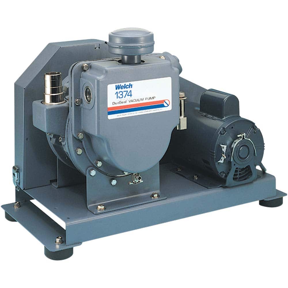 Welch - Rotary Vane-Type Vacuum Pumps; Horsepower: 1.5 ; Voltage: 115/230V ; Cubic Feet per Minute: 23.00 ; Length (Decimal Inch): 26.0000 ; Width (Decimal Inch): 12.3000 ; Height (Inch): 18.8 - Exact Tool & Supply