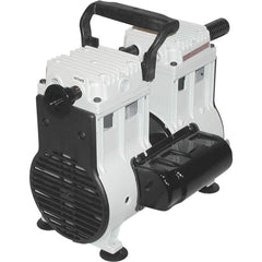 Welch - Piston-Type Vacuum Pumps; Horsepower: .33 ; Cubic Feet per Minute: 7.10 ; Vacuum Pressure (In/Hg): 5.00 ; Voltage: 230V ; Height (Inch): 12 ; Length (Inch): 17 - Exact Tool & Supply