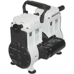 Welch - Piston-Type Vacuum Pumps; Horsepower: .33 ; Cubic Feet per Minute: 3.50 ; Vacuum Pressure (In/Hg): 5.00 ; Voltage: 115V ; Height (Inch): 11.7 ; Length (Inch): 13.3 - Exact Tool & Supply