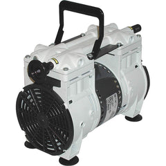 Welch - Piston-Type Vacuum Pumps; Horsepower: .33 ; Cubic Feet per Minute: 0.40 ; Vacuum Pressure (In/Hg): 5.00 ; Voltage: 230V ; Height (Inch): 10 ; Length (Inch): 11 - Exact Tool & Supply