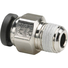 Parker - Metal Push-To-Connect Tube Fittings Type: Male Connector Tube Outside Diameter (Inch): 3/8 - Exact Tool & Supply
