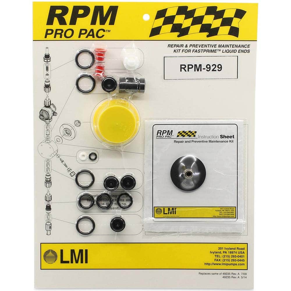 LMI - Metering Pump Accessories Type: Liquid End Preventative Maintenance Kit For Use With: LMI High Viscosity Liquid Ends for 624xx - Exact Tool & Supply