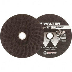 WALTER Surface Technologies - 7" Aluminum Oxide Cutoff Wheel - 1/16" Thick, 7/8" Arbor, 8,600 Max RPM, Use with Die Grinders - Exact Tool & Supply