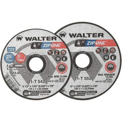 WALTER Surface Technologies - Depressed-Center Wheels Wheel Diameter (Inch): 6 Wheel Thickness (Inch): 1/32 - Exact Tool & Supply