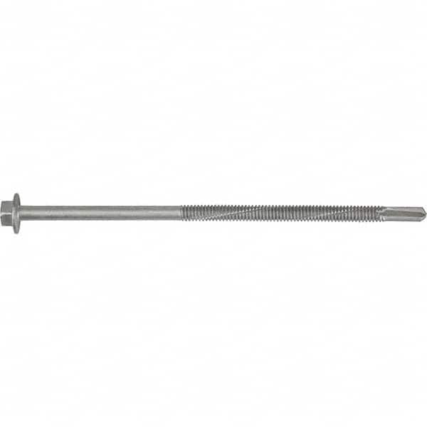 DeWALT Anchors & Fasteners - #12-24, Hex Washer Head, Hex Drive, 1-1/2" Length Under Head, #5 Point, Self Drilling Screw - Exact Tool & Supply