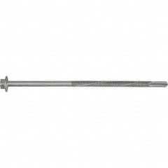 DeWALT Anchors & Fasteners - 1/4, Hex Washer Head, Hex Drive, 6" Length Under Head, #5 Point, Self Drilling Screw - Exact Tool & Supply