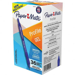 Paper Mate - Pens & Pencils Type: Retractable Gel Color: Blue - Exact Tool & Supply