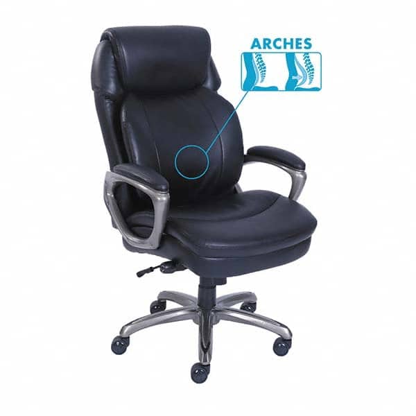 Serta - 46-3/4" High Executive High Back Leather Chair - Exact Tool & Supply