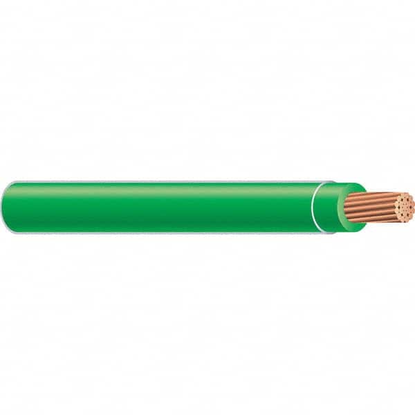 Southwire - Building Wire; Conductor Type: THHN ; Core Type: Stranded ; Wire Size (AWG): 10 ; Amperage: 30 ; Jacket Material: PVC ; Jacket Color: Green - Exact Tool & Supply