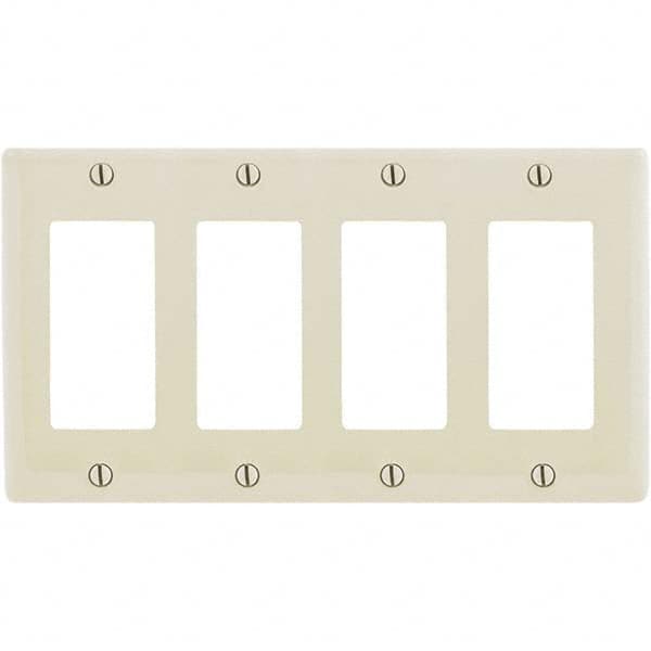 Hubbell Wiring Device-Kellems - Wall Plates Wall Plate Type: Outlet Wall Plates Color: Light Almond - Exact Tool & Supply