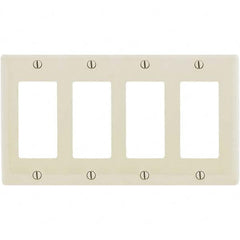 Hubbell Wiring Device-Kellems - Wall Plates Wall Plate Type: Outlet Wall Plates Color: Light Almond - Exact Tool & Supply