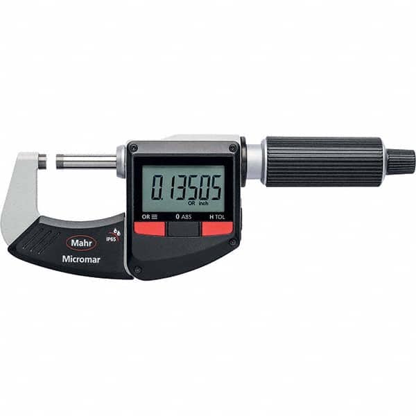 Mahr - Electronic Outside Micrometers Type: Standard Minimum Measurement (Decimal Inch): 4.0000 - Exact Tool & Supply