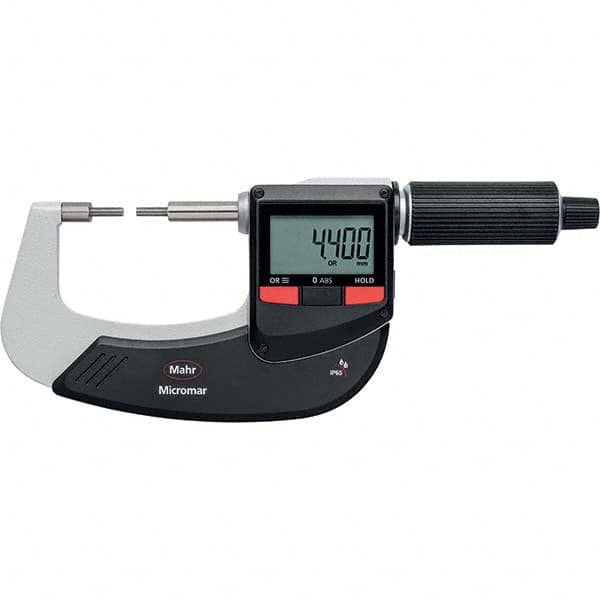 Mahr - Electronic Outside Micrometers Type: Standard Minimum Measurement (Decimal Inch): 1.0000 - Exact Tool & Supply