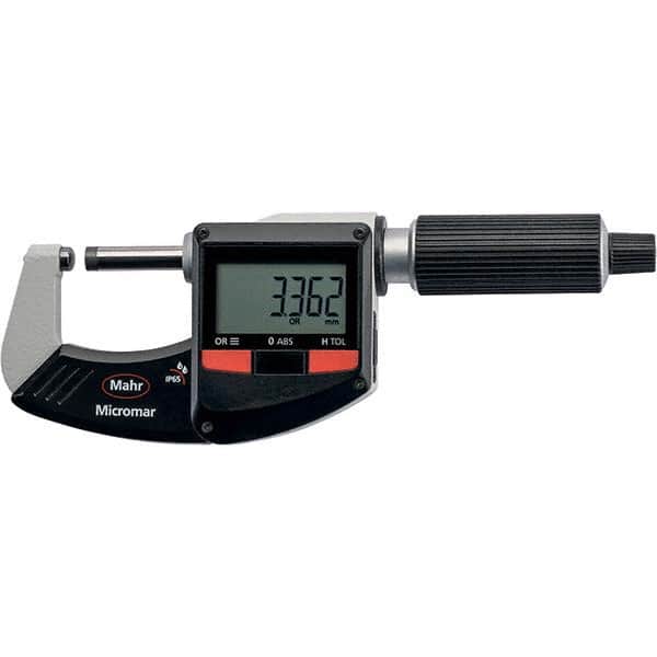 Mahr - Electronic Outside Micrometers Type: Standard Minimum Measurement (Decimal Inch): 1.0000 - Exact Tool & Supply